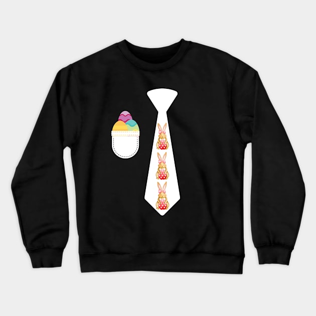 Easter bunny tie Easter rabbit costume Cute Easter outfit Easter tuxedo Crewneck Sweatshirt by Artstastic